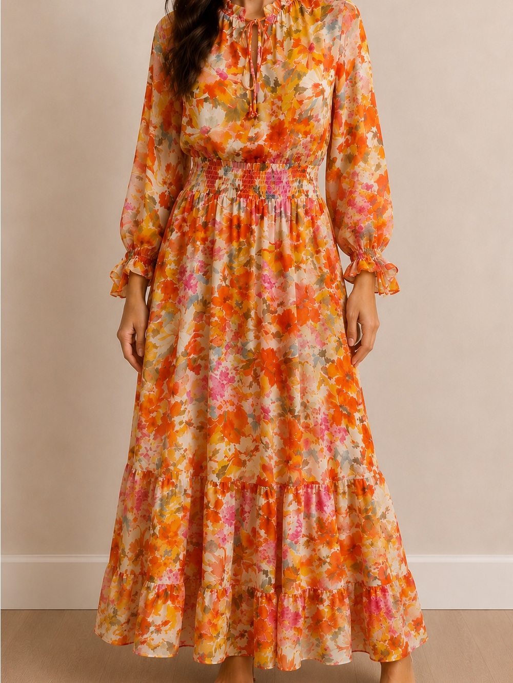 Vince Camuto Floral Maxi Dress – Size S – NWT